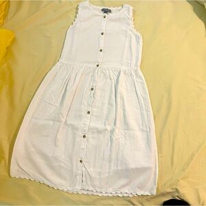 A.T.U.N White cotton Dress for girls - 13-14 Y,